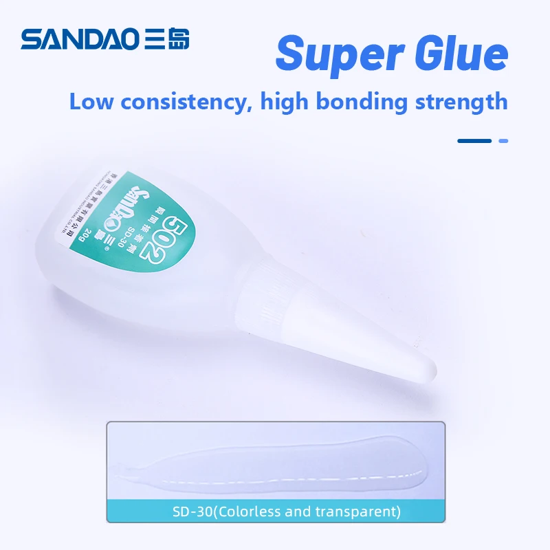 SD502-30 instant dry glue for plastic metal bonding cyanoacrylate adhesive super glue