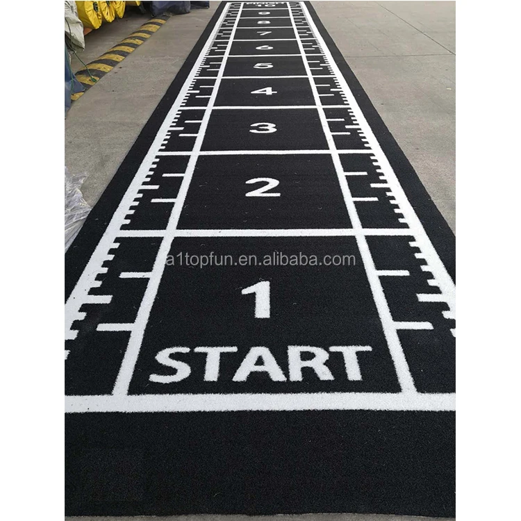5mm PU Foam Marked Artificial Grass Turf For Gym Flooring Sled Track