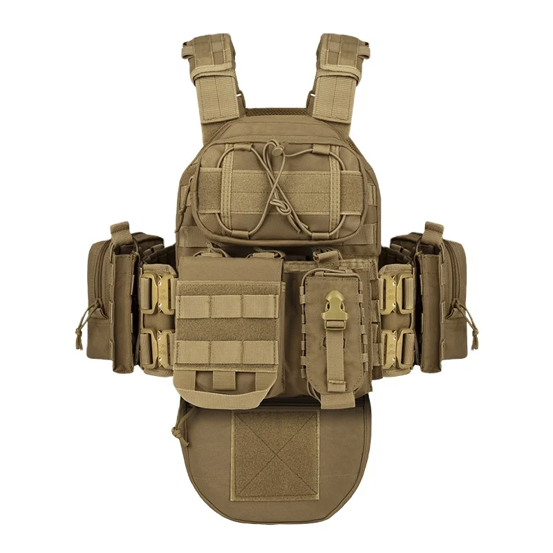 YAKEDA Equipo Tactico Outdoor Vest Molle Chaleco Tactico Body Protection Pouch Hunter Plate Carrier Hunting Tactical Vest
