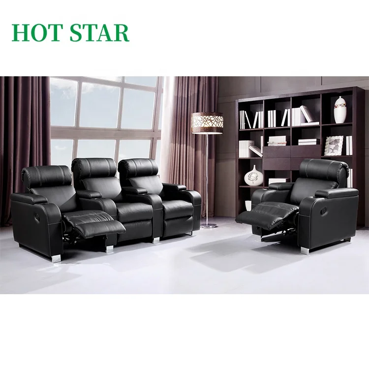 Modern Luxury Custom Recliner Armchair, Cinema Genuine Leather Reclining Lounge Armchair, Hot Selling Home Theater Recliner Sofa
