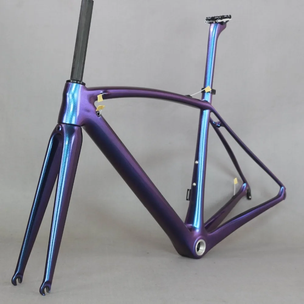 Factory New Design Aluminum/Alloy Bike Frame Chameleon Paint Carbon Fiber Bicycle Frame For Sale