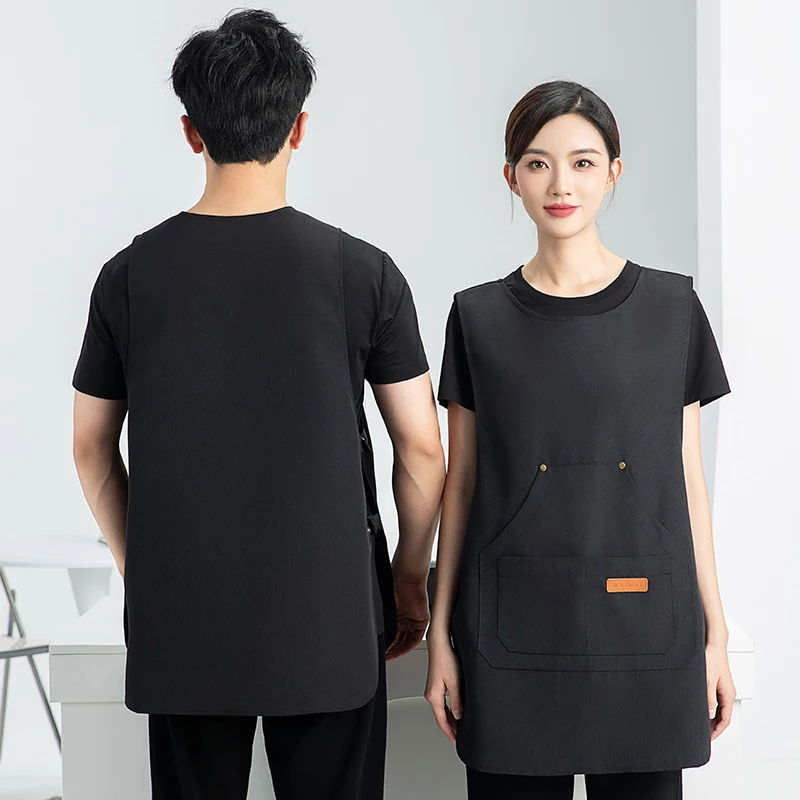 Cute Cat Print Cooking Kitchen Apron Waitress Waiter Waist Apron Shirt Vest Work Uniform for Nail Salon Custom Logo Apron Cargo
