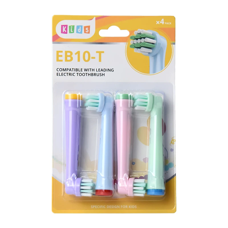 OEM/ODM 4-Pack EB10-T Toothbrush Heads for Kids