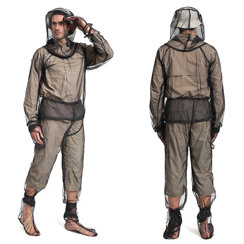 Hooded Anti-Mosquito and Insect-Proof Clothing Set Fishing Clothes Anti-Mosquito Bite Repellent Suit Camping Hiking