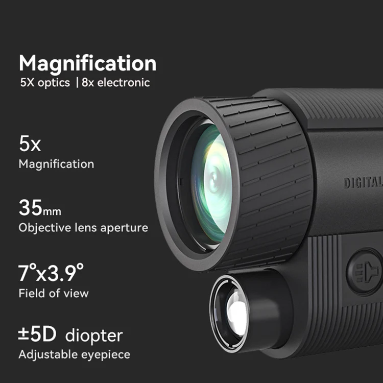 Mileseey NV20 200 м расстояние в жесткий темное время суток телескоп ночное областей видение монокулярный прибор ночного видения