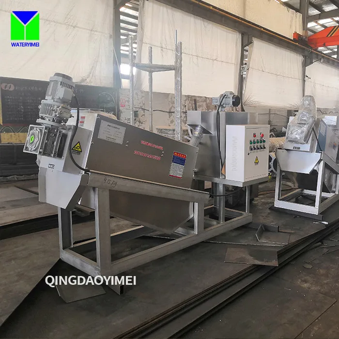 food  waste water Sludge dewatering machine Screw Press for wastewater sludge dehydrator