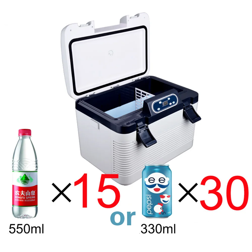 Portable Car Refrigerator 19L/19QT Freezer Compressor Cooler Car and Home Dual-use 12V/24V/220V