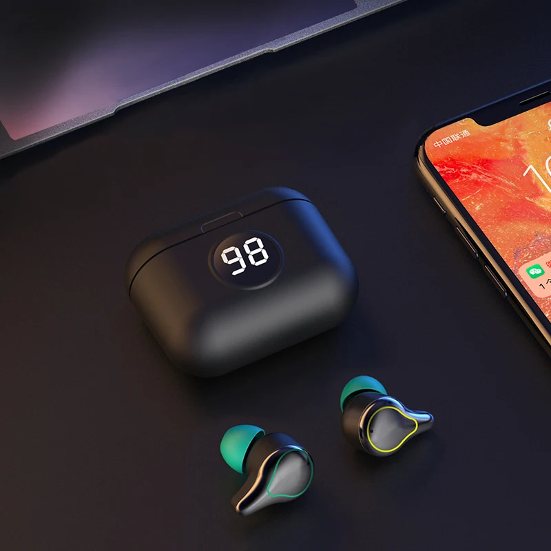 
SE16S New BT 5.1 Earbuds Mini Waterproof Deep Bass Sound 4H Playtime LED Digital Display Earphones Wireless Sports Headphones 