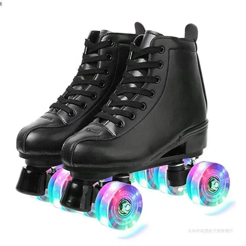 YSMLE Adult Hottest Custom Professional Rental 4 Wheels Non-adjustable Quad Skate Boots