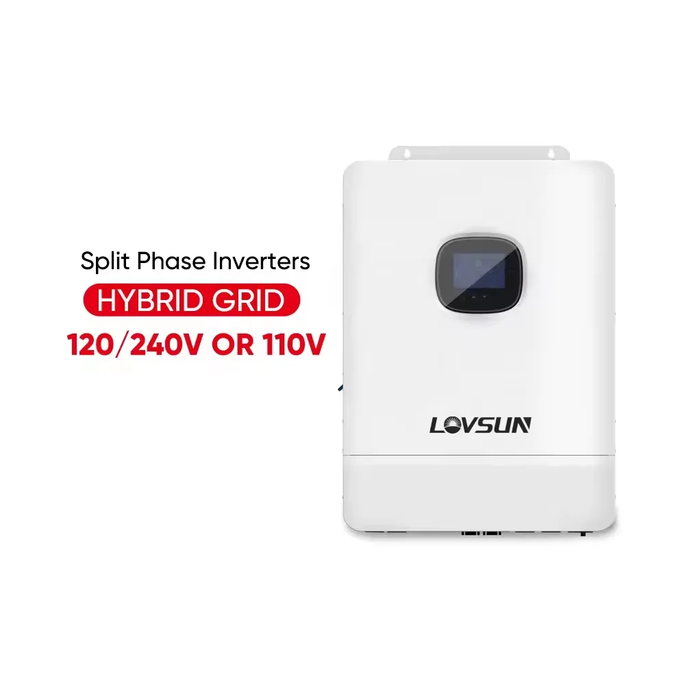 8KW 10KW Hybrid On Off Grid 120V 240V Output Split Phase 48V MPPT Solar Inverters Controller