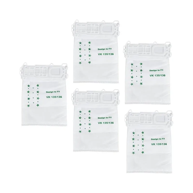 Pack Dust Bags Replacement Parts For Vorwerk Kobold VK 135 VK 136 Vacuum Cleaner Accessories Kit
