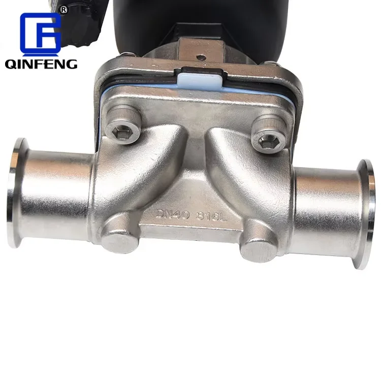New Sanitary Stainless Steel Industrial Control Valve Penumatic Diaphragm Valve for Beer Beverage and Food