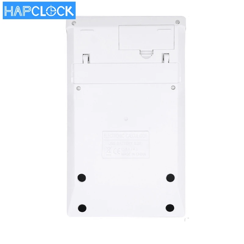 White Big Solar 12 Digit Electronic Office Desktop Calculator