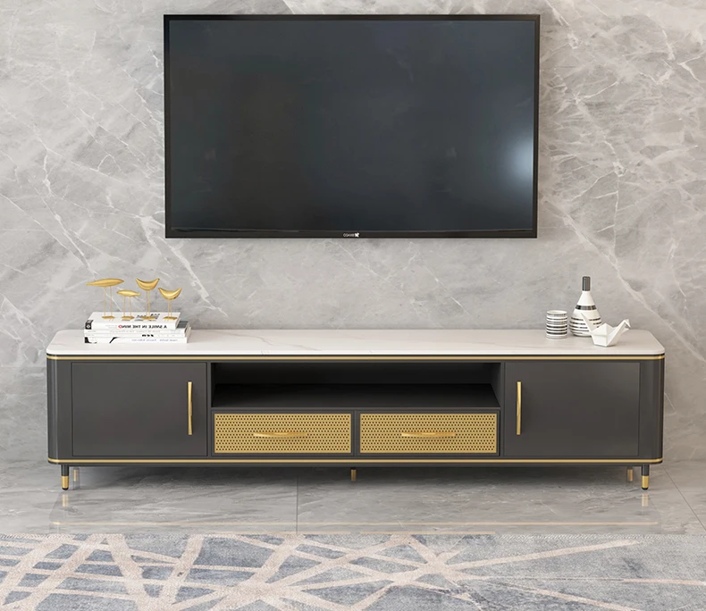 Wholesalers home furniture modern TV stand and table set for living room marble furniture