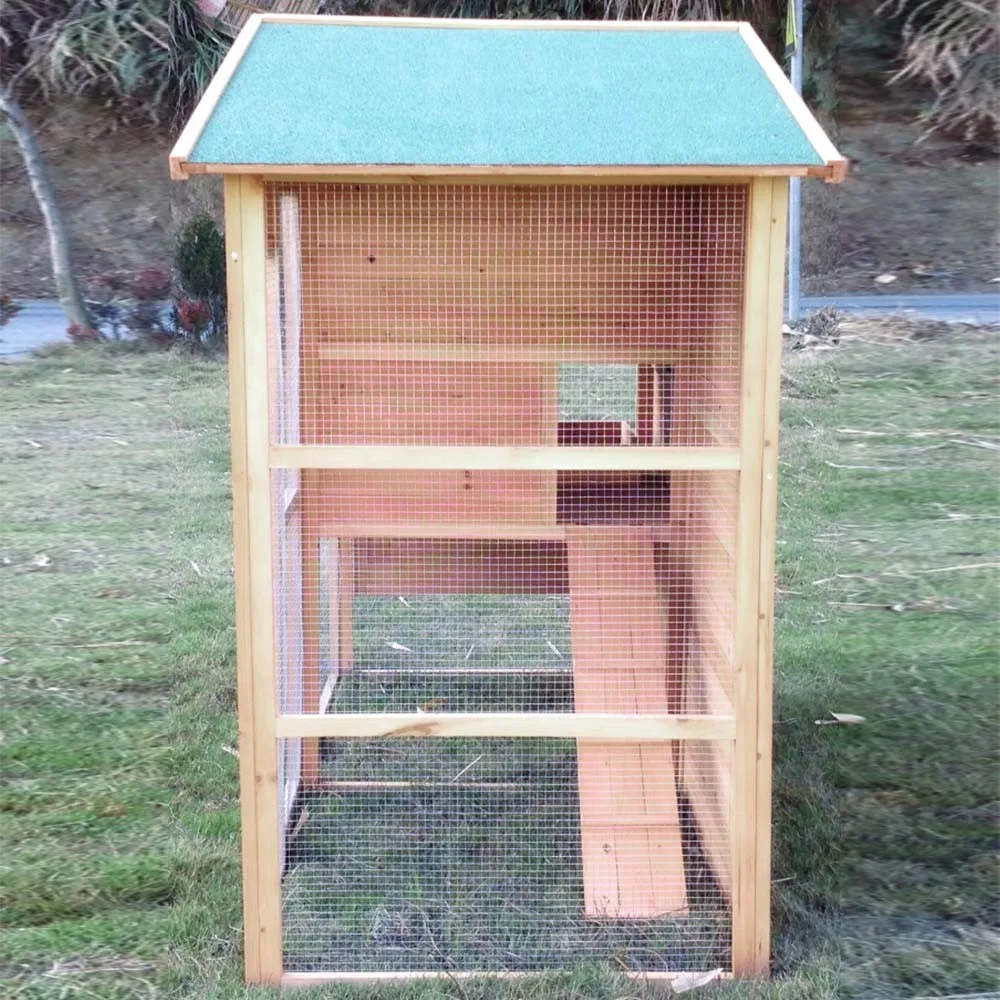 Large Wooden Chicken Coop Wholesale Outdoor Garden Pet Living House Farm Poultry Two Layer Chicken Cage