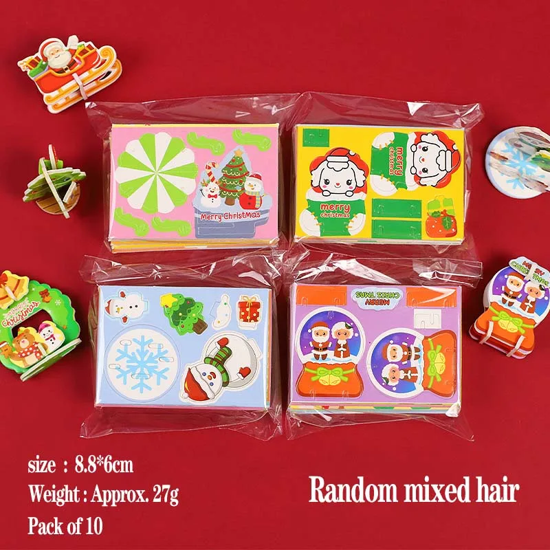 Paper wholesale Christmas theme atmosphere decorations Christmas jigsaw puzzle DIY foam 3d jigsaw puzzle