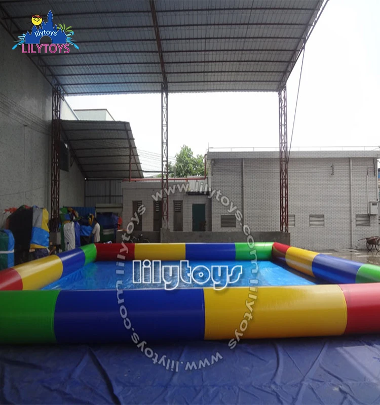 Надувной бассейн lilytoys, надувные прямоугольные плавательные бассейны, прочный надувной аквапарк
