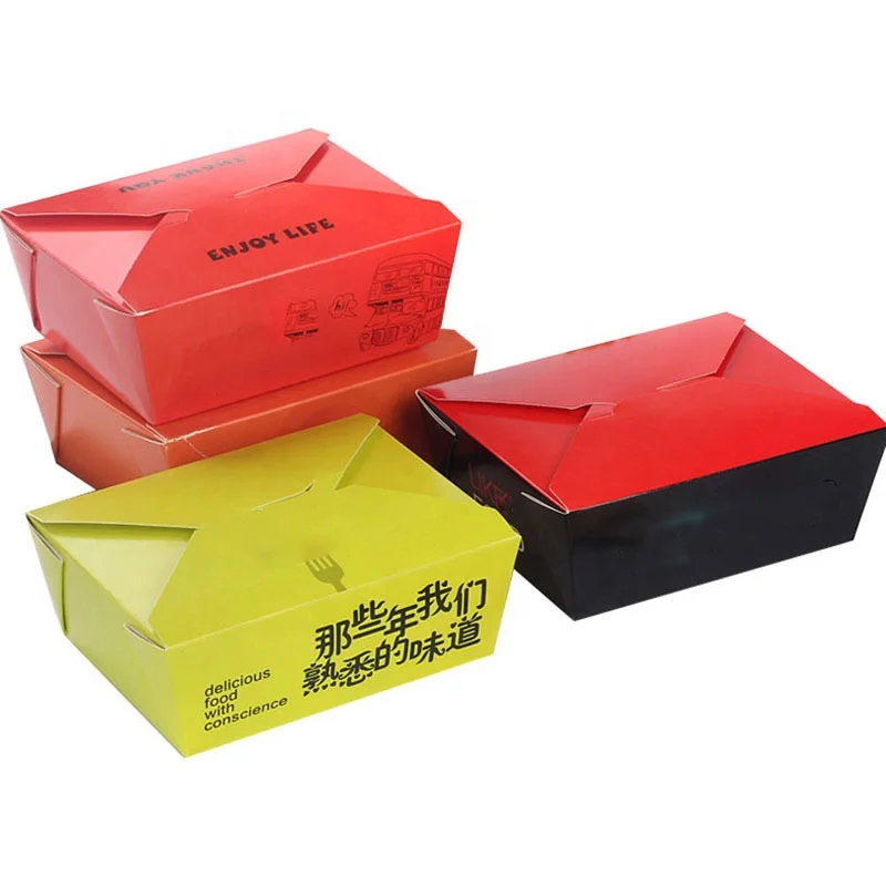 Заводская распродажа, Качественное профессиональное производство, одноразовые коричневые коробки для еды из крафт-бумаги