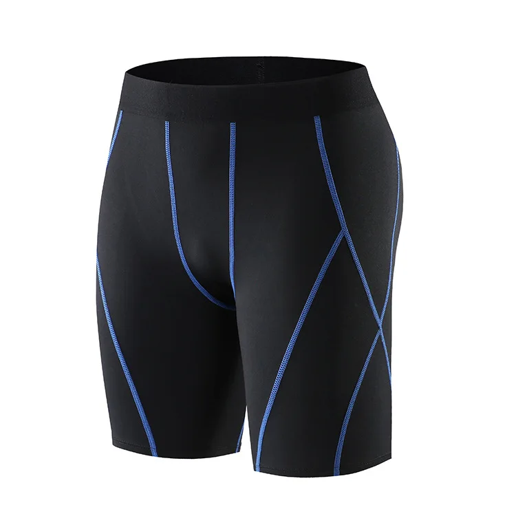 Solid Breathable Sport Men Boxer Brief Cycling Short Training Wear For Sports