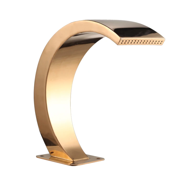 Factory Make Customized Stainless Steel RGB LED Light Spillway Cobra Waterfall For Homes Decorative