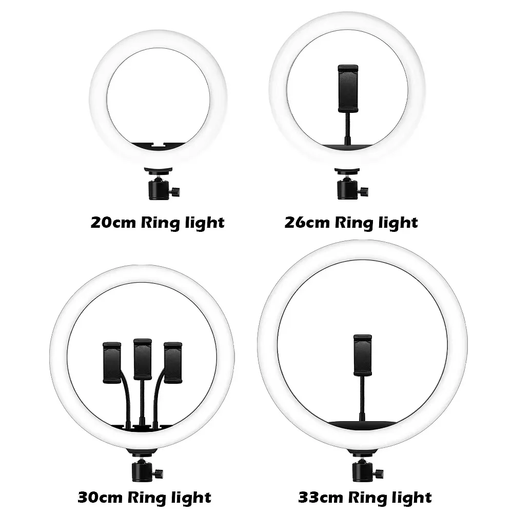 Hot Sale Custom Led Ring Light 8 10 12 14 18 21inch Professional Portable Photography Selfie Fill Ring Light With Tripod
