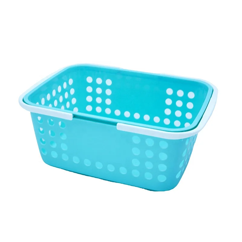[msmx]Supermarket Chains Black Shopping Plastic Basket Handle Plastic Baskets