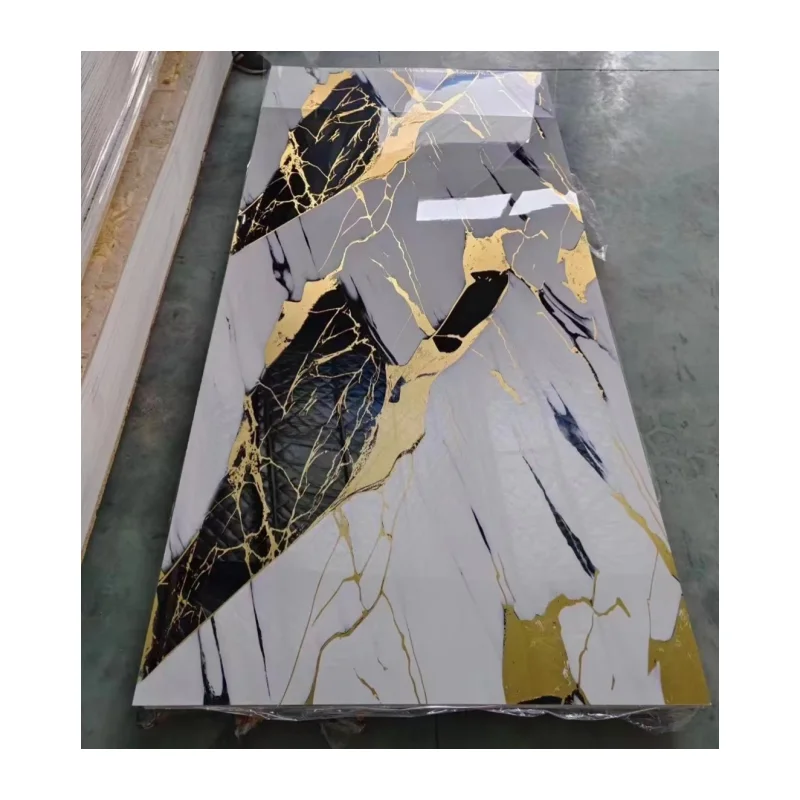 Luxury Interior Decoration Wall Panel PVC Sheet Decor UV Marble Board