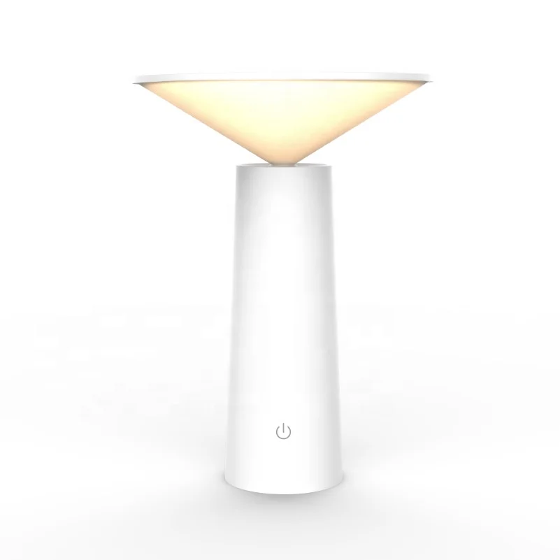 Support simple factory designer white black led touch control table lamp with wireless charger