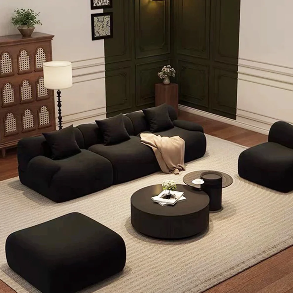 Living Room Furniture New Corner l Shaped Sofa Couch Set Luxury Modern White l Shape Sofa Sectional DIY Tufted Sofa