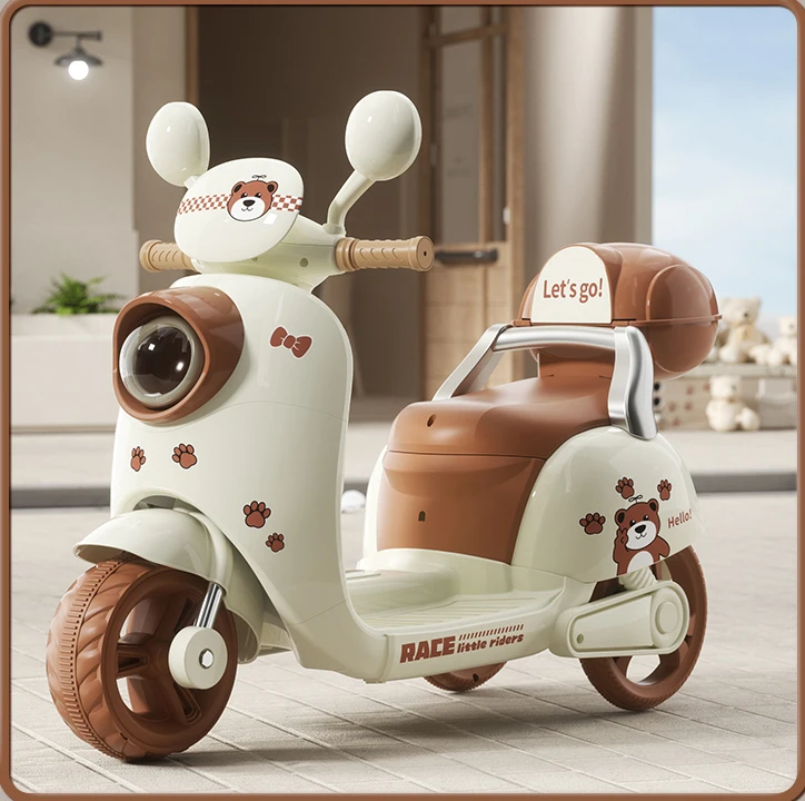 Manufacturer new electric motorcycle with light music/ 3-wheel kids battery operated motorcycle 3-8 years old.