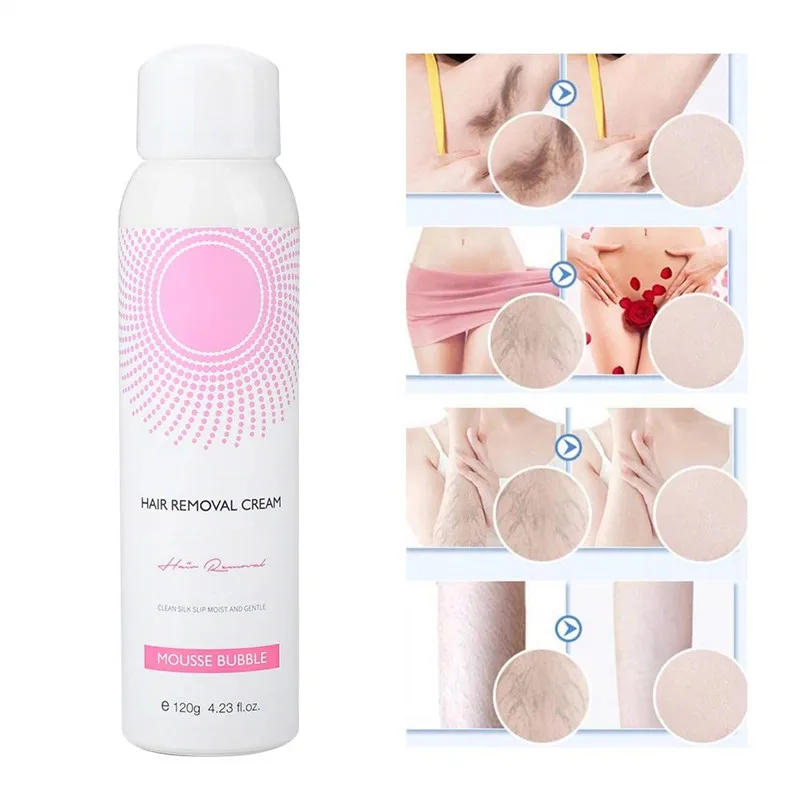 Korean Skin Care Face Body Underarm Brazilian Bikini Painless Spray Foam Mousse Bubble Body Depilatory Hair Removal Cream