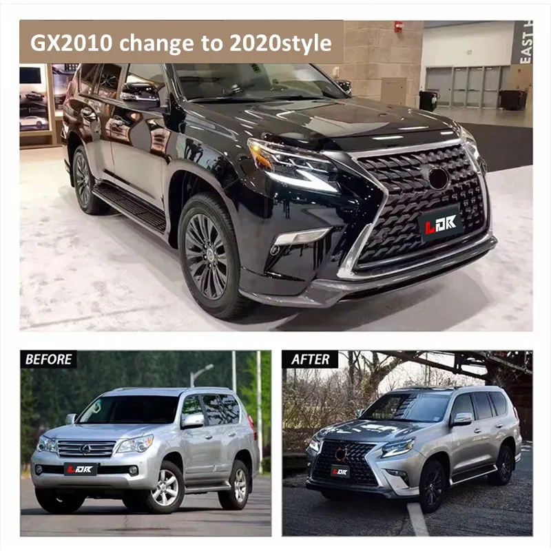 For Lexus 10-17 GX 460 old style change to 18-20 latest style with front and rear bumper assembly and headlamp and taillamp