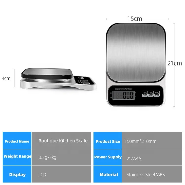 Factory 5kg Kitchen Digital Weighing Scale, Stainless Steel Household Kitchen Weight Scale