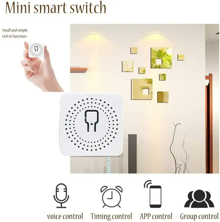 Умный переключатель Tuya WiFi Mini DIY 2-стороннее управление Модуль Автоматизации умного дома 16 А через приложение Alexa Google Home Alice Smart Life