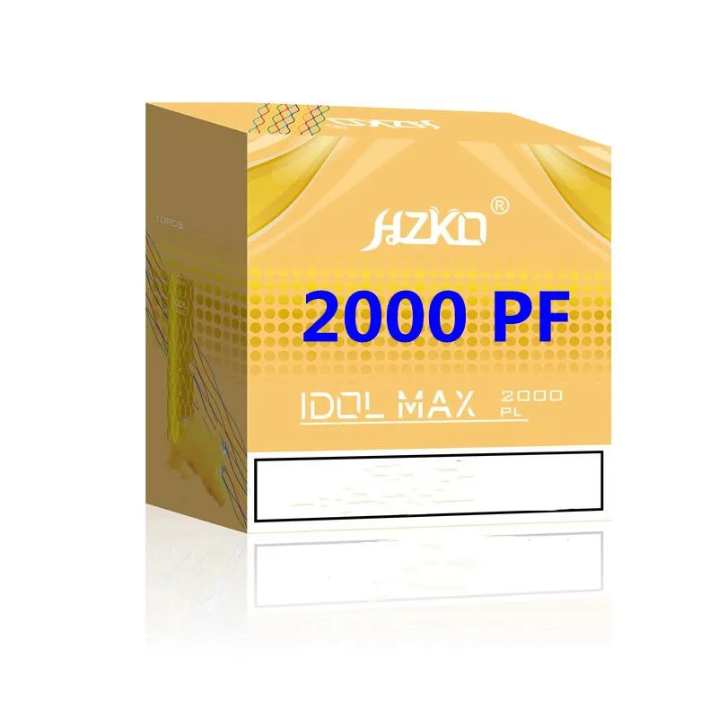 Оригинальная упаковка HZKO IDOL MAX 2000PF 21 цвет Быстрая доставка в наличии для вейпа XXL SHION Plus maxx gunpod MK коробки