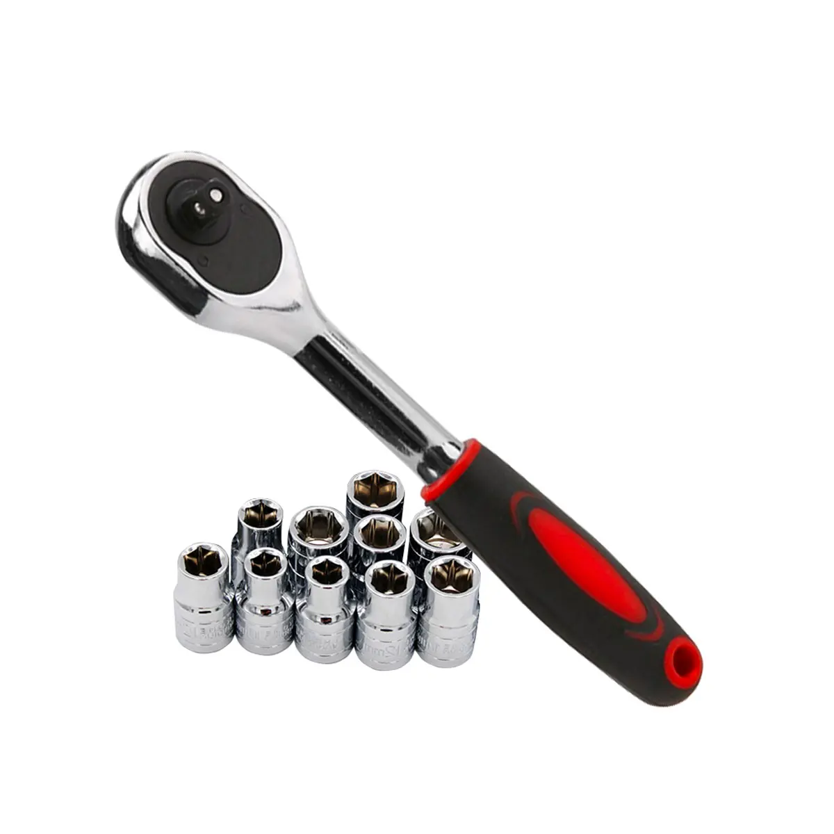 12pcs 3/8 Inch Professional Repair Tool Heavy Duty Steel Socket Spanners Set
