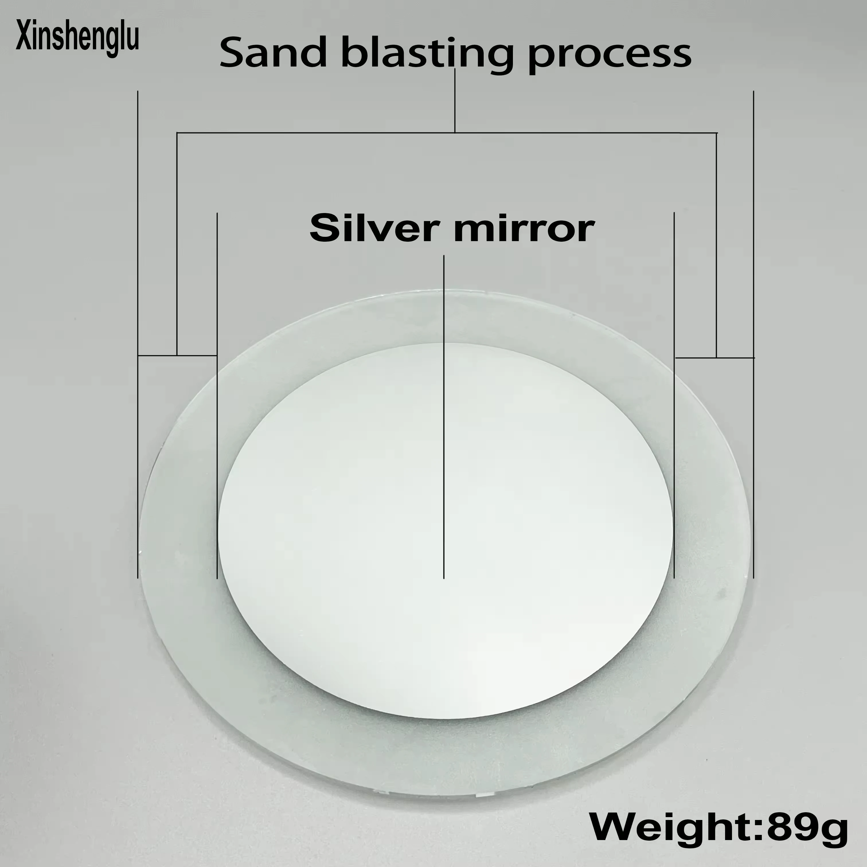 Customizable 3x5x Sandblasting Magnifying Glass For Bathroom LED Mirrors