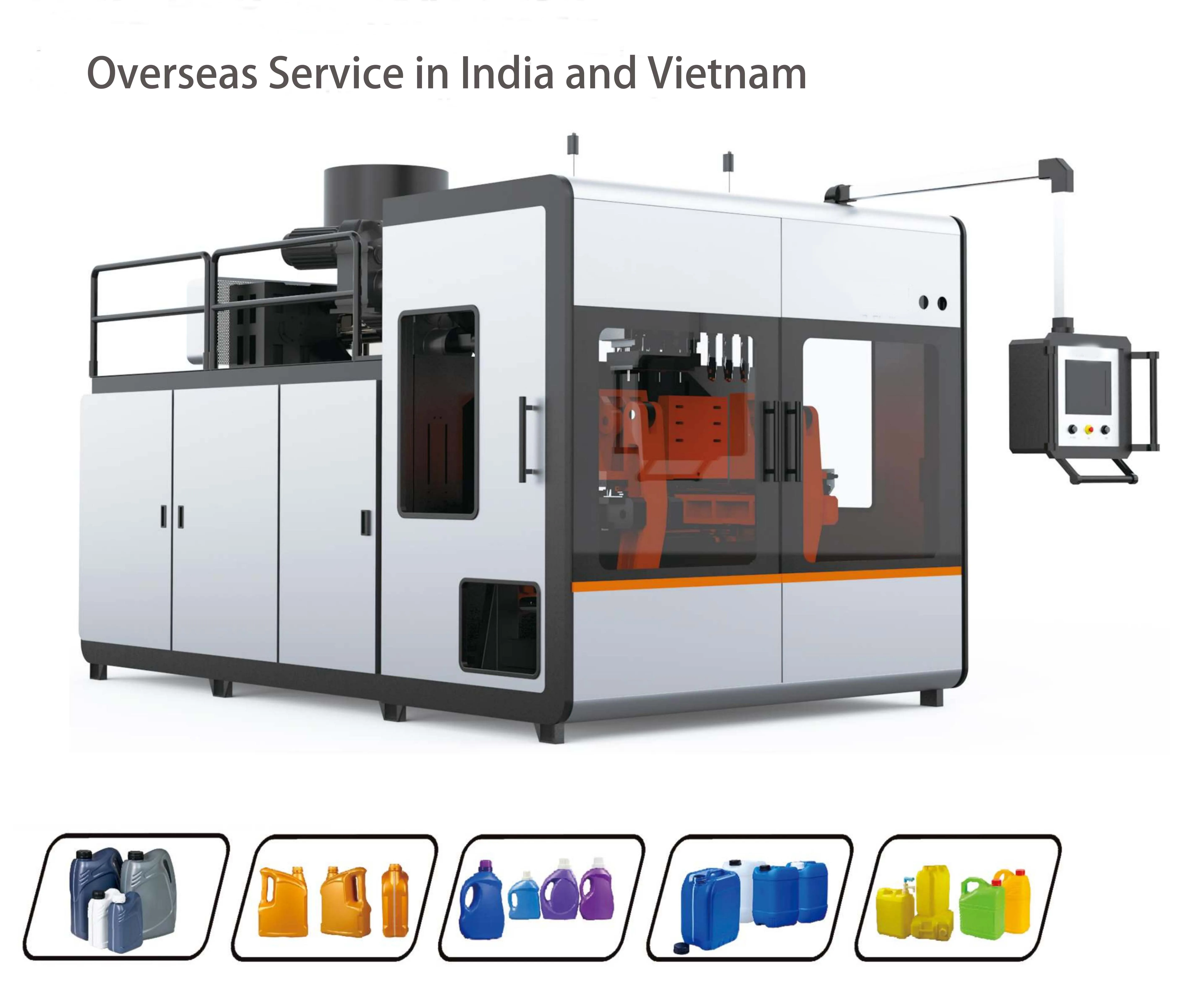 Fuel Bottle Chemical Bottle Civil Barrel Making Automatic Plastic Blow Molding  Machine Overseas Service in India and Vietnam