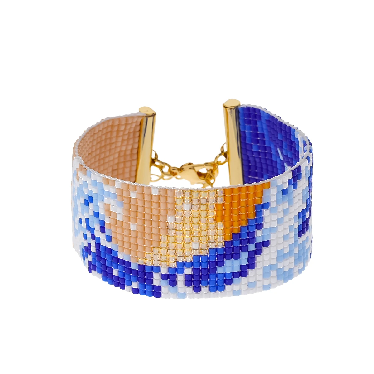 Wholesale Handmade Bohemia Style Seed Beaded Natural Pattern Shape Miyuki Jewelry Bracelets For Women