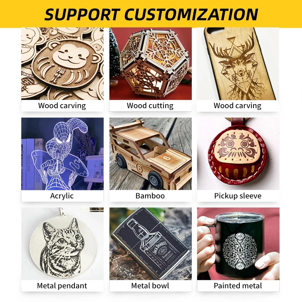 Small 7000MW Wood Acrylic Metal Leather Stone Crystal Engraving Machine CNC 3D Crystal Lazer Engraver