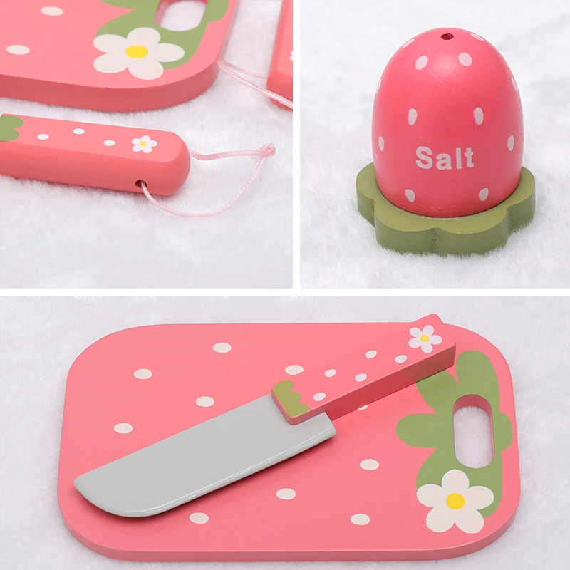 Kitchen Pretend Play Set Chopping Board & Pot Set Factory Direct Sale Wooden for Kids Wooden Toys Unisex Wooden Playhouse XJYQJD