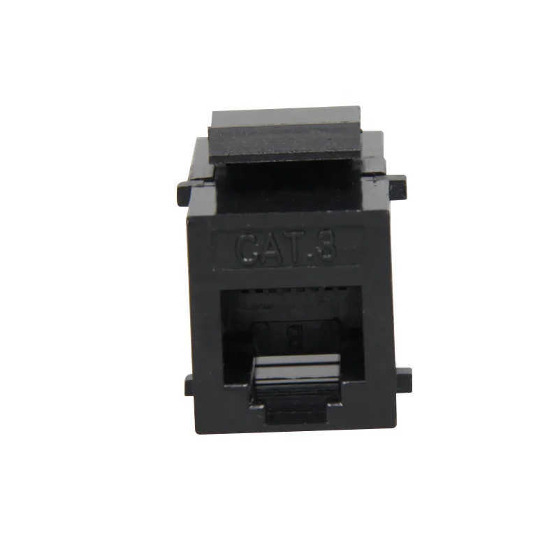 RJ11 Cat3 180 degree in-line coupler utp  keystone jack