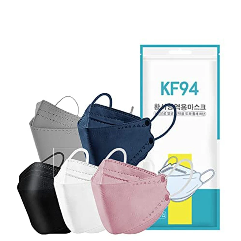 Hot Sale KF94 Mask 4 Layers Colorful 3D Korean Mask Korea Fish Shape Protective Facemask KF94