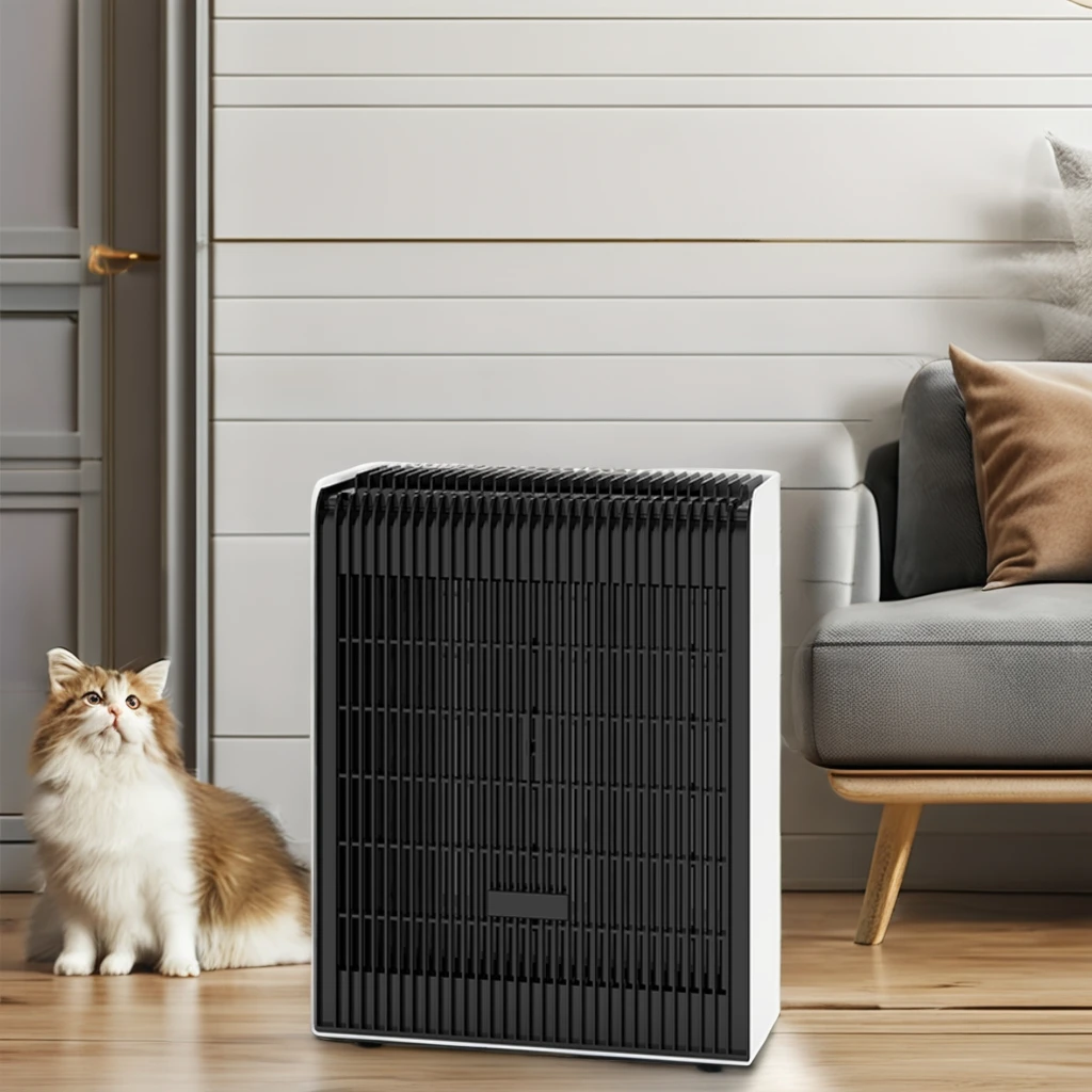 Smart Portable Pet Air Purifier HEPA Filter Dust Sensor Low Noise Home Commercial Use Mini Installation Wi-Fi EU Electric Supply
