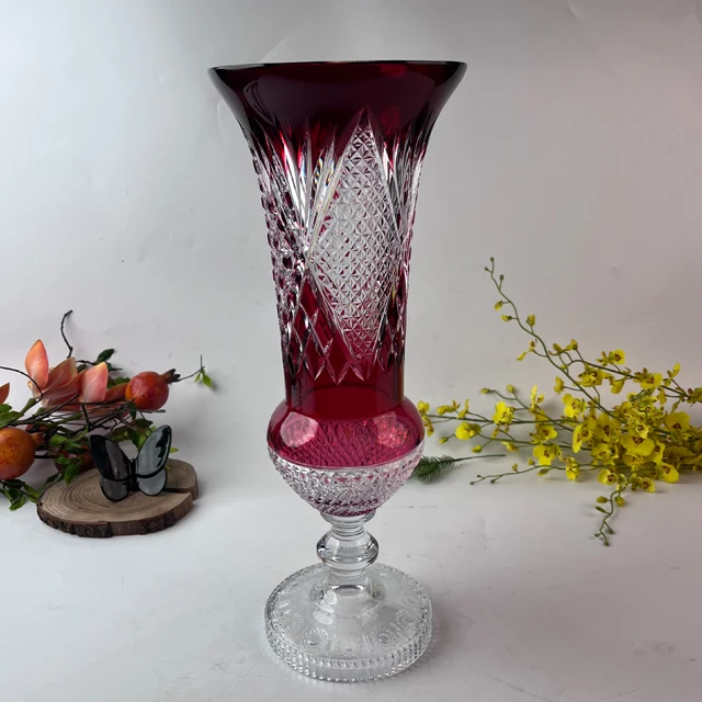 Flower Tower Glass Vase Wedding Centerpieces for Wedding Decoration Black /white /clear Tabletop Vase Hand Blown Custom