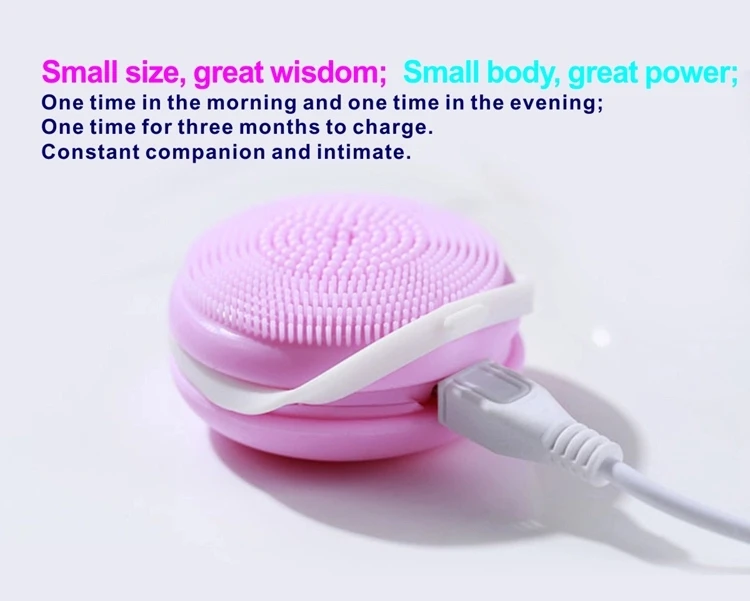 High Quality Wireless Charging Sonic Facial Cleaning Brush Private Label Mini Brush Cleaning Facial Ultrasonic Facial Massager