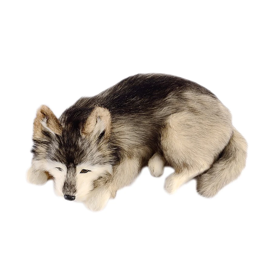 Lifelike Oem Stuffed Animal Lovely And Linen Giant Inflatable Funny Grey Customized Black Plush Standing Arctic Amigurumi Wolf