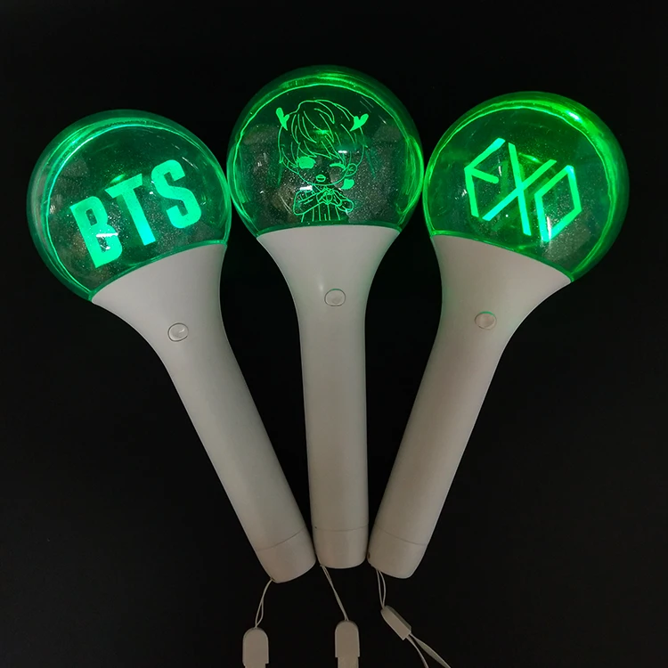 Party and Event Suppliers OEM Round Shape Colorful Acrylic Glow Led Stick With Customized Logo