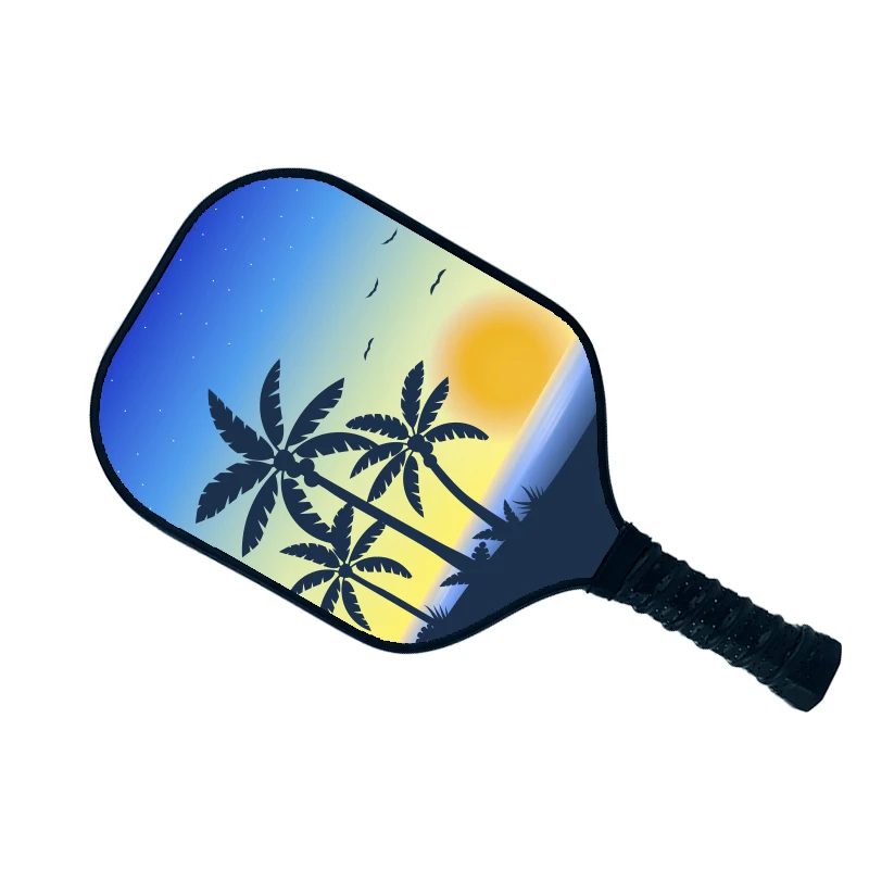 OEM custom UV printing light pickleball paddle termoformed 6.5oz fiber glass pickleball paddles set of 2