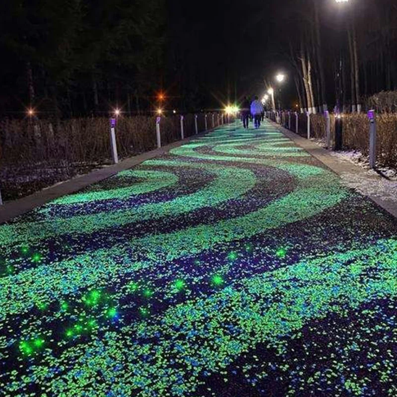 High quality resin luminous stone glow pebbles for road paving